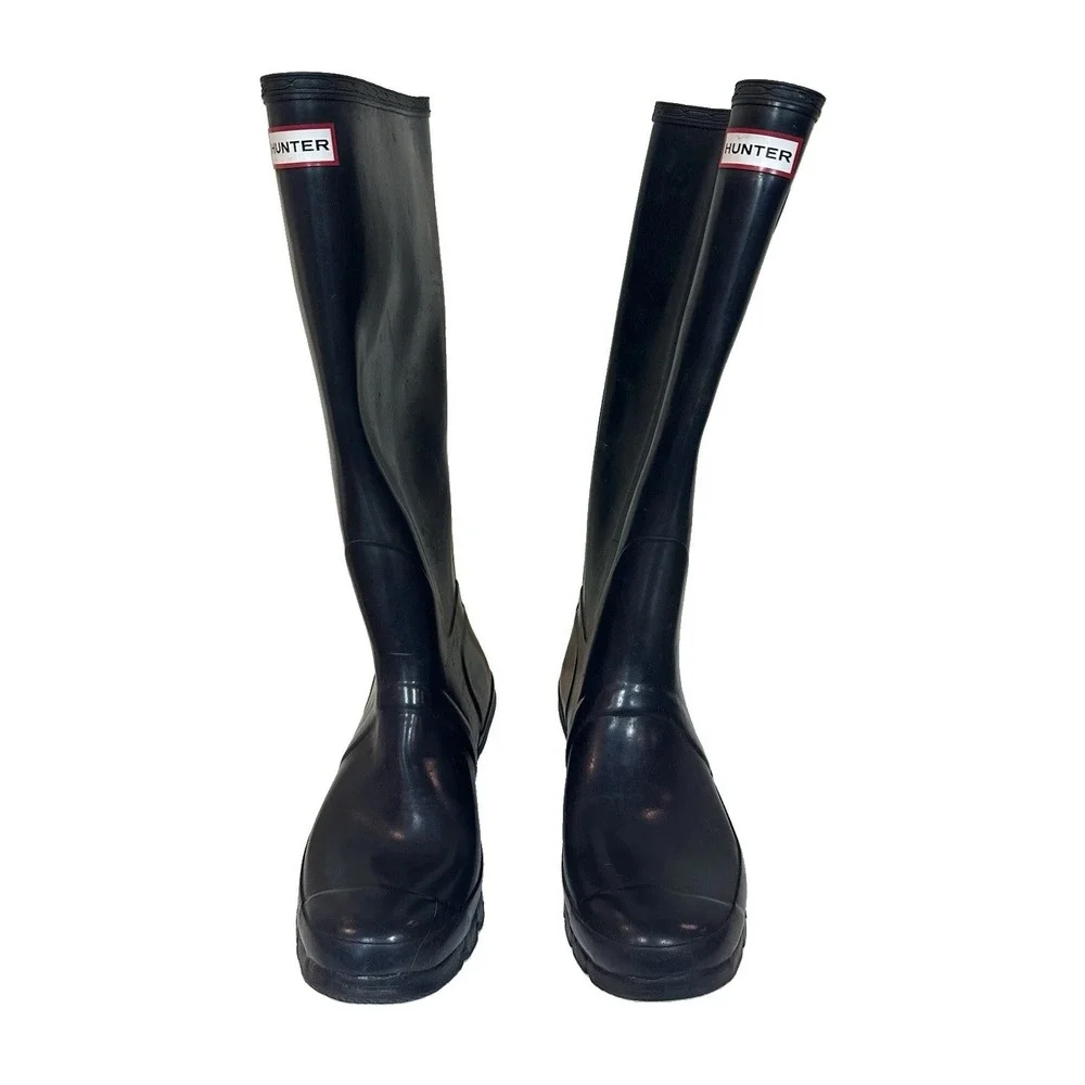 Hunter Original Tall Rain Boots Womens Black Size 9